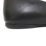 Balenciaga Studded Ballet Flats Black Leather Size 38 - Celebrity Owned
