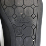 Balenciaga Studded Ballet Flats Black Leather Size 38 - Celebrity Owned