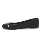 Balenciaga Studded Ballet Flats Black Leather Size 38 - Celebrity Owned