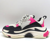 Balenciaga Triple S Sneakers White Mesh & Pink Leather Size 39 - Celebrity Owned