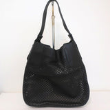 Bally Pamia Hobo Black Laser Cut Leather Extra Large Shoulder Bag NEW - Celebrity Owned