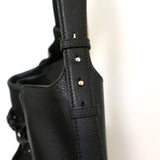 Bally Pamia Hobo Black Laser Cut Leather Extra Large Shoulder Bag NEW - Celebrity Owned