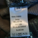 Balmain Sequin Camouflage Leggings Light Green Size 38 - Celebrity Owned