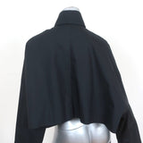 Balossa Cropped Shirt Black Cotton Size US 6 Long Sleeve Top - Celebrity Owned