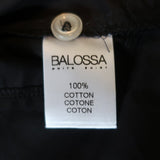 Balossa Cropped Shirt Black Cotton Size US 6 Long Sleeve Top - Celebrity Owned