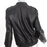 Banana Republic Leather Bomber Jacket Black Size Large Moto Jacket - Celebrity Owned