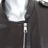 Banana Republic Leather Bomber Jacket Black Size Large Moto Jacket - Celebrity Owned