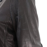 Banana Republic Leather Bomber Jacket Black Size Large Moto Jacket - Celebrity Owned