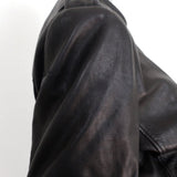 Banana Republic Leather Bomber Jacket Black Size Large Moto Jacket - Celebrity Owned