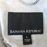 Banana Republic Leather Bomber Jacket Black Size Large Moto Jacket - Celebrity Owned