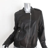 Banana Republic Leather Bomber Jacket Black Size Large Moto Jacket - Celebrity Owned