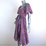 Banjanan Dress Camilla Pink Audrey Sprig Print Cotton Crepe Size Small NEW - Celebrity Owned