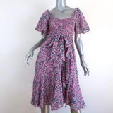 Banjanan Dress Camilla Pink Audrey Sprig Print Cotton Crepe Size Small NEW - Celebrity Owned