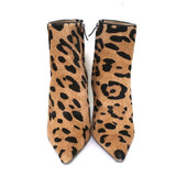 Barbara Bui Ankle Boots Leopard Print Pony Hair Size 37 Pointed Toe High Heel - Celebrity Owned