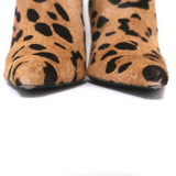 Barbara Bui Ankle Boots Leopard Print Pony Hair Size 37 Pointed Toe High Heel - Celebrity Owned