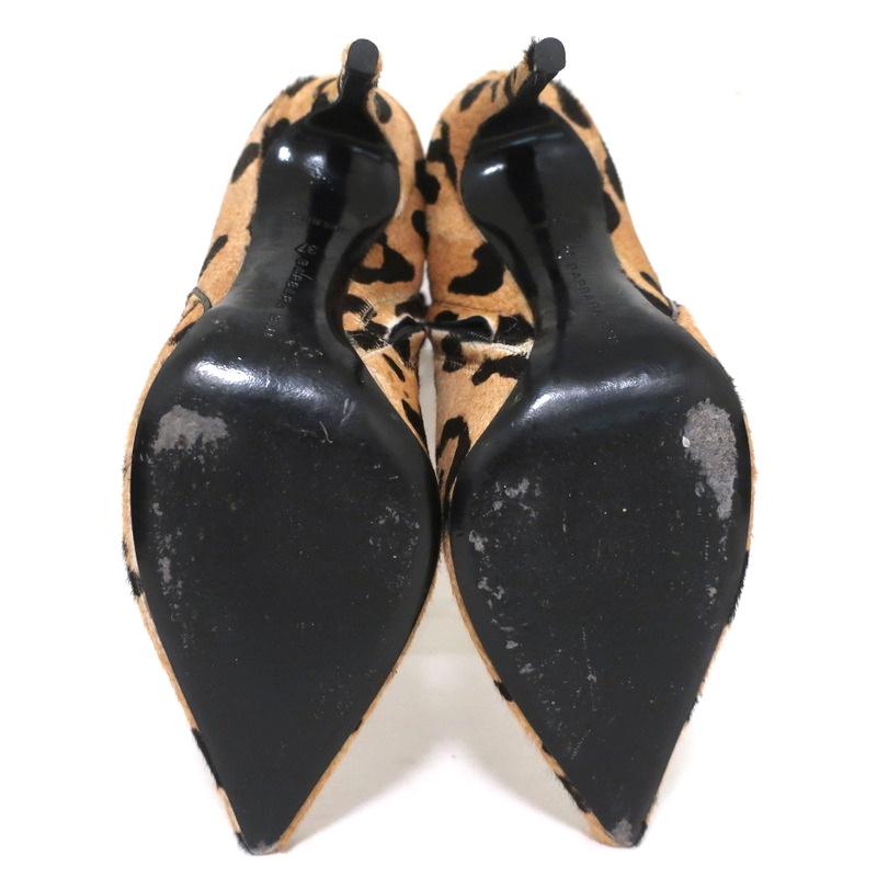 Barbara Bui Ankle Boots Leopard Print Pony Hair Size 37 Pointed Toe High Heel - Celebrity Owned