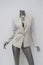 Barbara Bui Blazer White Crepe Size 36/Extra Small Collarless One-Button Jacket