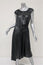 Barbara Bui Dress Black Shimmer Size 40 Ruched Asymmetrical Midi NEW