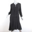 Barbara Bui Lace-Up Dress Black Silk Size 42 Long Sleeve Shift