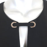 Barbara Bui Mini Dress Black Satin-Trim Crepe Size 42 Long Sleeve Tunic - Celebrity Owned