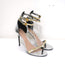 Barbara Bui Sandals Silver & Gold Mirrored Leather Size 39 Ankle Strap Heels