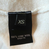 Barbara Bui Sweater Ivory Wool Size Extra Small V-Neck Pullover - Celebrity Owned