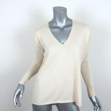 Barbara Bui Sweater Ivory Wool Size Extra Small V-Neck Pullover - Celebrity Owned