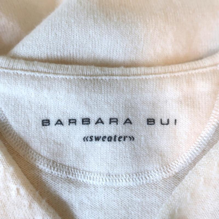 Barbara Bui Sweater Ivory Wool Size Extra Small V-Neck Pullover - Celebrity Owned
