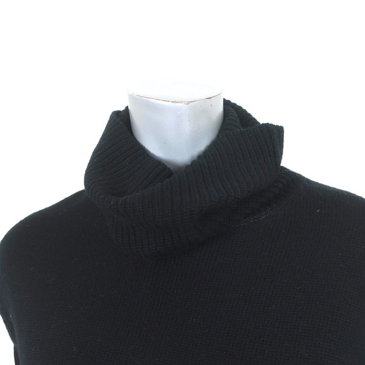 Barbara Bui Turtleneck Sweater Black Wool Size Extra Small Side-Zip Pullover - Celebrity Owned