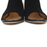 Barneys New York Co-Op Slingback Booties Black Suede Size 38 Open Toe Heel - Celebrity Owned