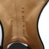 Barneys New York Co-Op Slingback Booties Black Suede Size 38 Open Toe Heel - Celebrity Owned