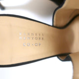 Barneys New York Co-Op Slingback Booties Black Suede Size 38 Open Toe Heel - Celebrity Owned