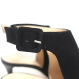 Barneys New York Co-Op Slingback Booties Black Suede Size 38 Open Toe Heel - Celebrity Owned