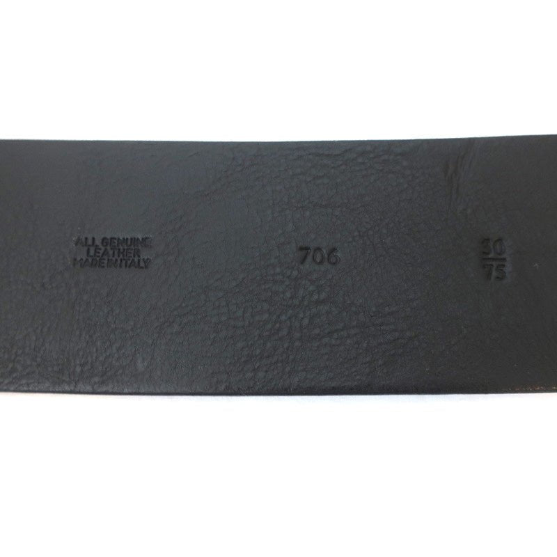 Barneys New York Double Buckle Wide Belt Black Leather Size 75 US 30 - Celebrity Owned