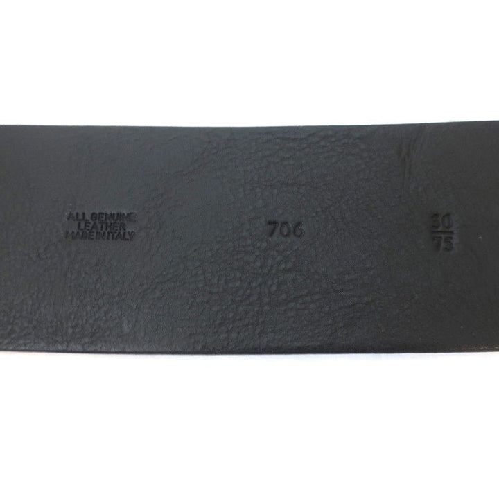 Barneys New York Double Buckle Wide Belt Black Leather Size 75 US 30 - Celebrity Owned