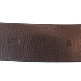 Barneys New York Double Buckle Wide Belt Brown Leather Size 80 US 32 - Celebrity Owned