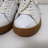 ba&sh Costa Low Top Sneakers White & Black Leather Size 37 - Celebrity Owned