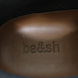 ba&sh Costa Low Top Sneakers White & Black Leather Size 37 - Celebrity Owned