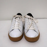 ba&sh Costa Low Top Sneakers White & Black Leather Size 37 - Celebrity Owned