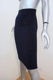 BCBGMAXAZRIA Alexa Bandage Skirt Navy Metallic Size Extra Extra Small NEW - Celebrity Owned