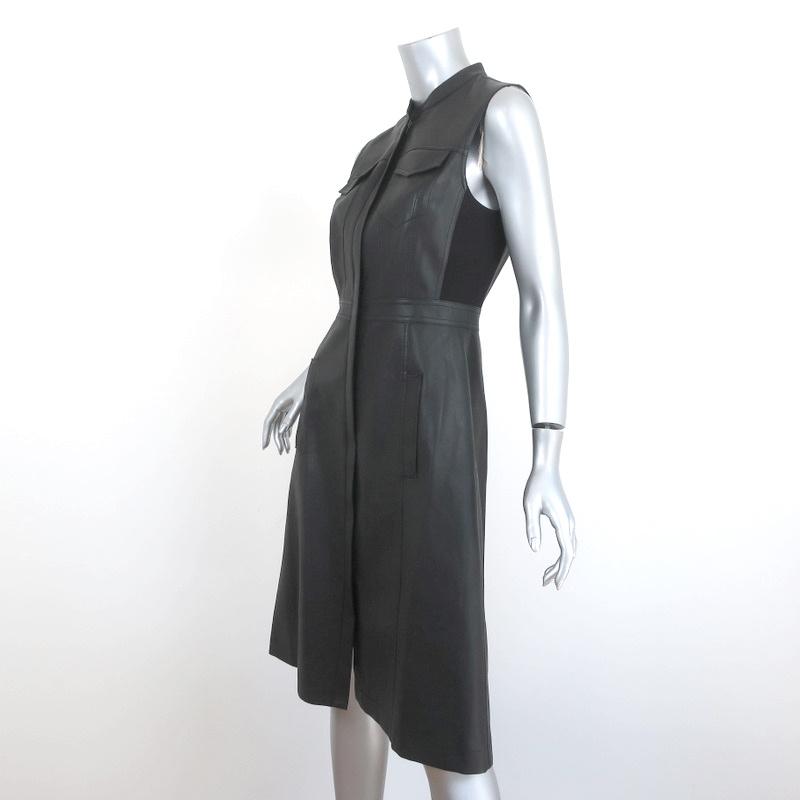 bcbgmaxazria faux leather dresses NEW BCBG Maxazria Black Combo Faux Leather Dress