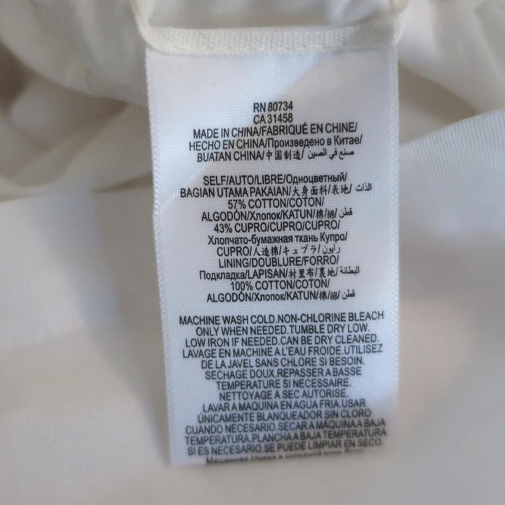 BCBGMAXAZRIA Kenzi Lace-Up Romper White Size Small NEW - Celebrity Owned