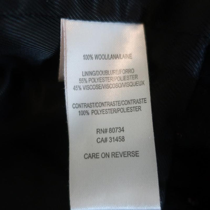 BCBGMAXAZRIA Peplum Jacket Black Satin-Trimmed Wool Size Extra Extra Small - Celebrity Owned