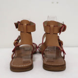 Belle by Sigerson Morrison Sandals Tan Leather Size 9 Double Ankle Strap Flats - Celebrity Owned