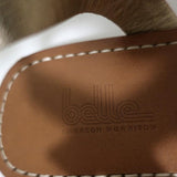 Belle by Sigerson Morrison Sandals Tan Leather Size 9 Double Ankle Strap Flats - Celebrity Owned