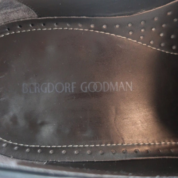 Bergdorf Goodman Crocodile Penny Loafers Black Size 43.5 - Celebrity Owned