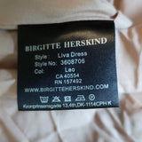 Birgitte Herskind Dress Liva Leopard Print Size 40 Ruffle Neck Long Sleeve NEW - Celebrity Owned