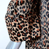 Birgitte Herskind Dress Liva Leopard Print Size 40 Ruffle Neck Long Sleeve NEW - Celebrity Owned