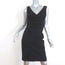 Black Halo Dress Black Pleated Crepe Size 6 Sleeveless Sheath
