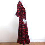 Borgo de Nor Midi Dress Augusta Navy Printed Cotton Size 8 Belted Shirtdress - Celebrity Owned